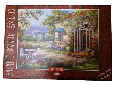 Art Puzzle 500 Teile Cottage Garten Idylle Landschaft Puzzle NEU