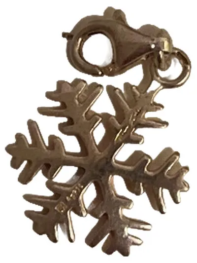 Thomas Sabo Charm Anhänger Schneeflocke 925 Silber Karabiner Winter