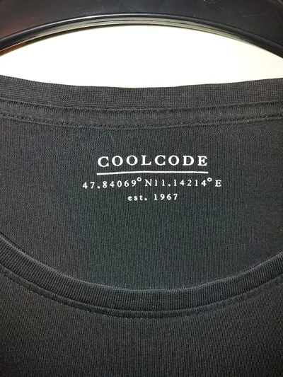 COOLCODE Langarmshirt Herren XXL Schwarz Basic Baumwolle Rundhals