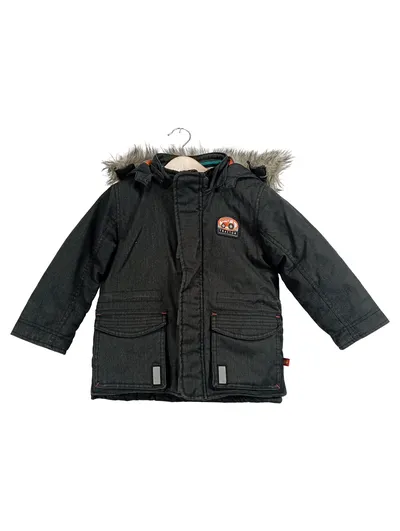 LEGO Wear Winterjacke Jungen Parka Kapuze Fellbesatz Gr. 98 Grau