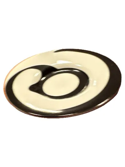 Könitz Keramik Teller Untertasse Schwarz Weiß Design Rund 11,5 cm