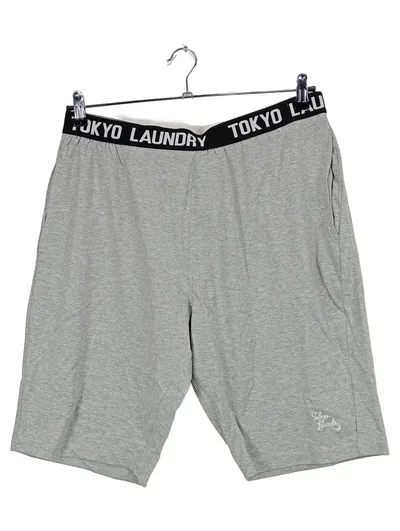 Tokyo Laundry Herren Boxshorts Schlafshorts Gr. L Grau Baumwolle