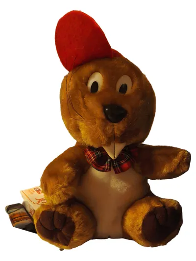 ESC-INTE TOYS Biber Kuscheltier Plüschtier Schottenkrawatte Braun 20cm