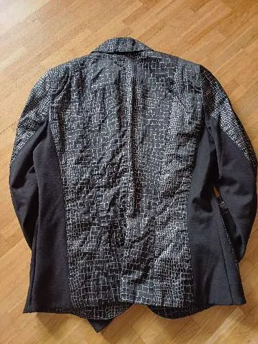 Airfield Damen Blazer Gr. 36 Krokoprint Schwarz Elegant Business
