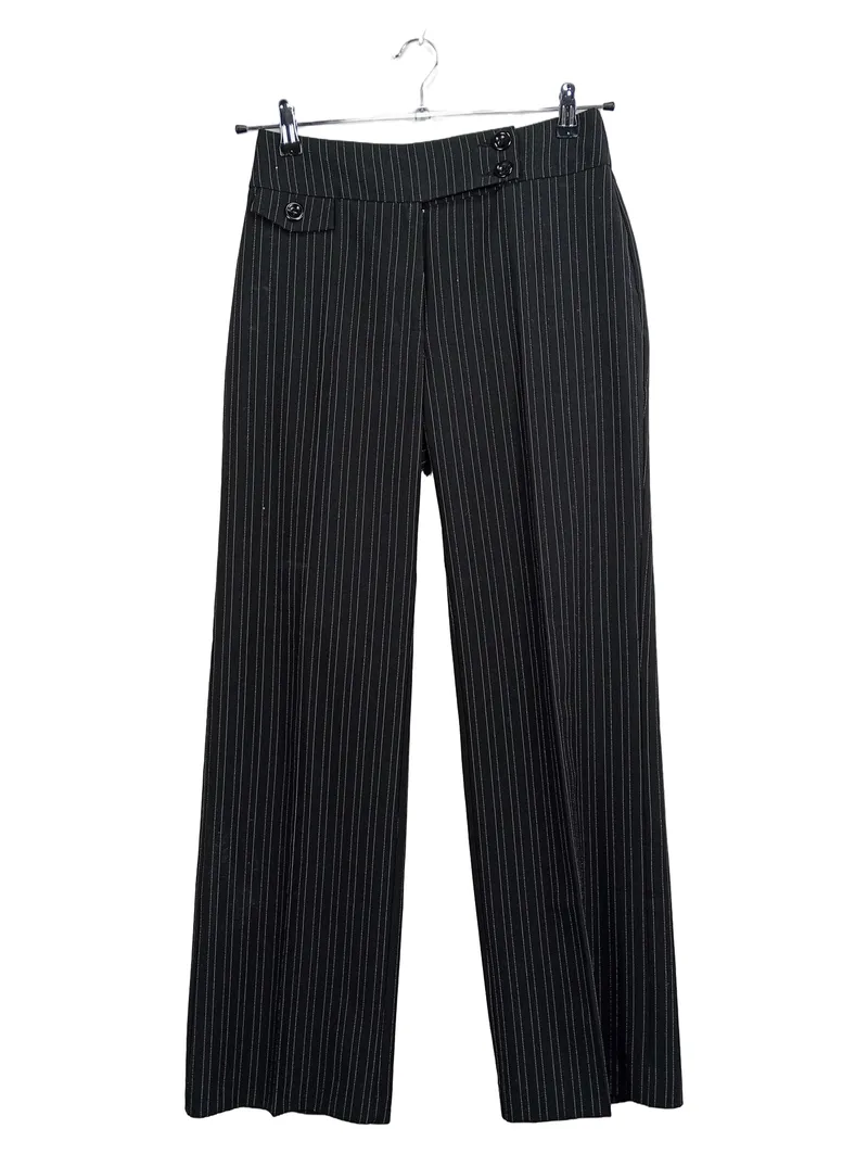 AUTHENTIC CLOTHING COMPANY Anzughose Damen Gr. 36 Nadelstreifen Schwarz Business 2