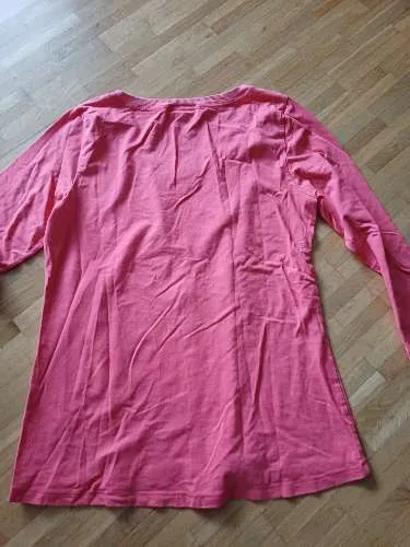 Airfield Damen Langarmshirt Gr. 38 Pink Strass 3/4-Arm Baumwolle