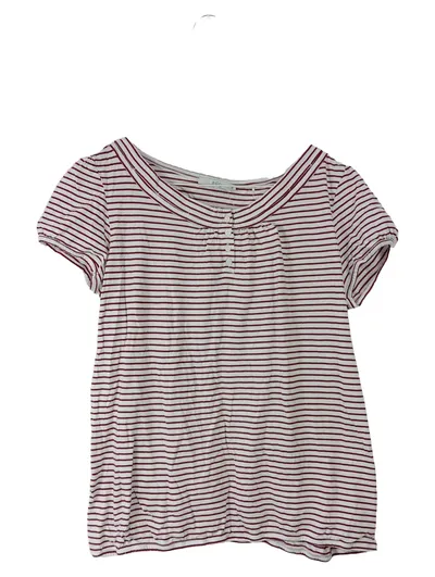 EDCO Damen T-Shirt Gr. 38 M gestreift weiß Kurzarm Baumwolle Freizeit