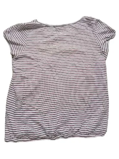 EDCO Damen T-Shirt Gr. 38 M gestreift weiß Kurzarm Baumwolle Freizeit