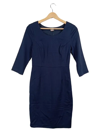 Qiéro! Damen Businesskleid Gr. 34/XS Blau 3/4-Arm Elegant