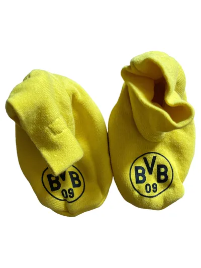 Borussia Dortmund BVB 09 Krabbelschuhe Baby Kinder Gr. 16 Gelb Baumwolle