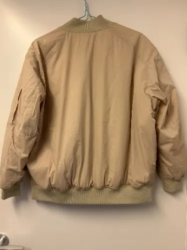 Calvin Klein Bomberjacke Damen XS Beige Polyamid Casual Jacke