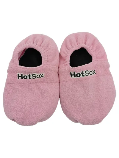 Hot Sox Hausschuhe Damen Gr. 37 Rosa Fleece Wärme Pantoffeln
