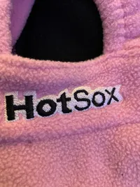Hot Sox Hausschuhe Damen Gr. 37 Rosa Fleece Wärme Pantoffeln 2