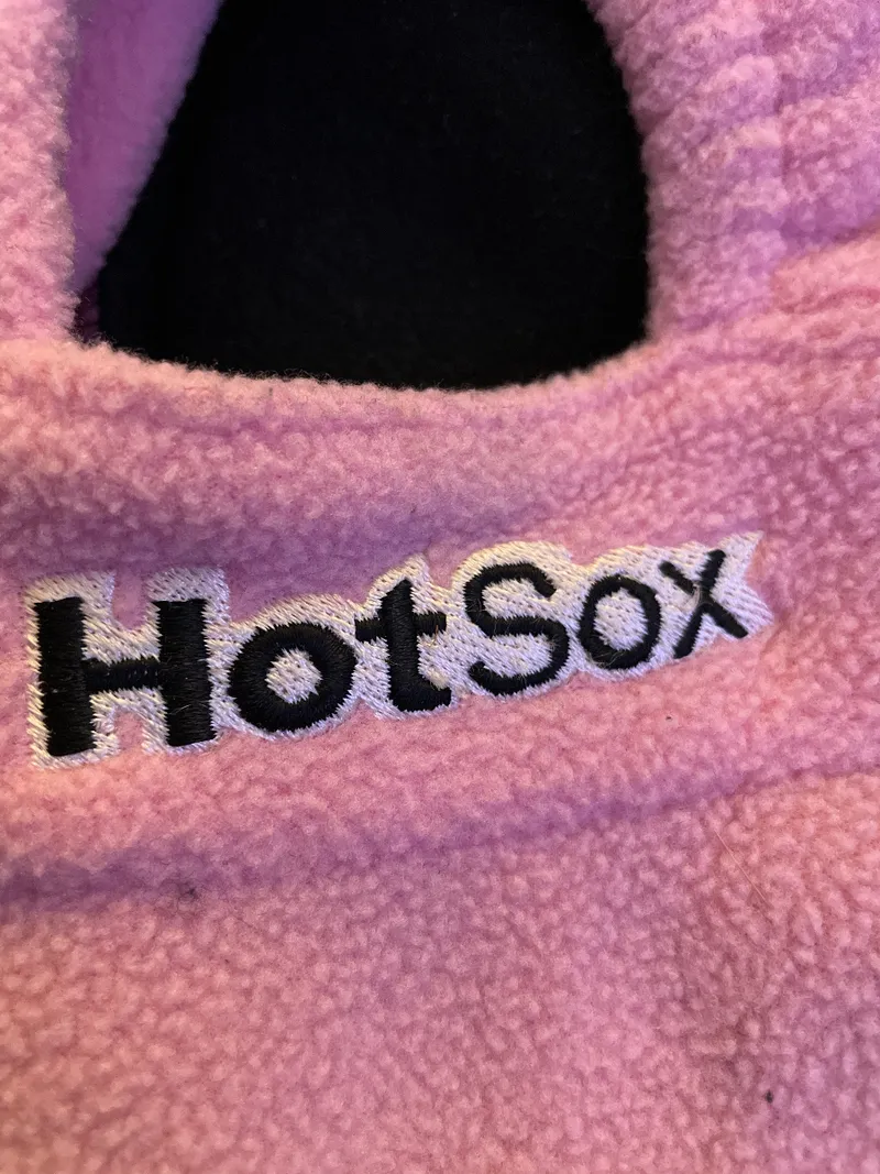 Hot Sox Hausschuhe Damen Gr. 37 Rosa Fleece Wärme Pantoffeln 2
