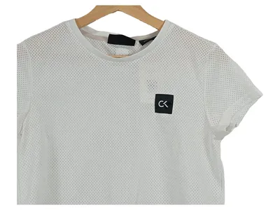 Calvin Klein Performance Damen Sport Shirt Mesh Weiß Gr. S