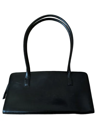 Disser Damen Henkeltasche Schwarz Leder Klassisch Handtasche Business