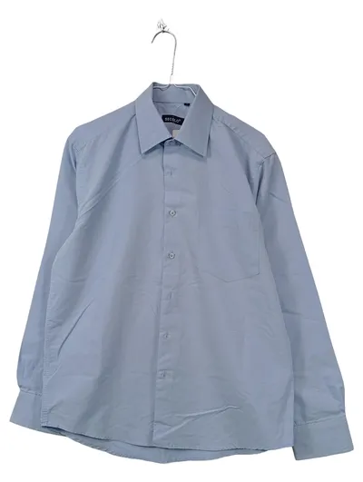 SECOLO Herren Business Hemd Gr. 41 Hellblau Langarm Baumwolle Klassisch