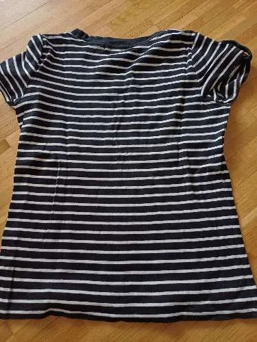 Lauren Ralph Lauren Damen T-Shirt Gr. S Blau Weiß Gestreift Maritim Baumwolle