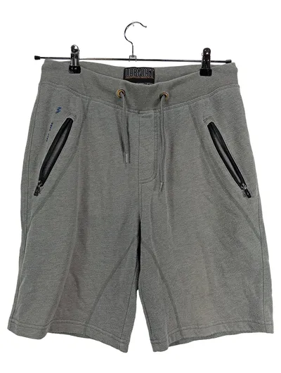 Angelo Litrico Sport Shorts Herren M Grau Meliert Polyester Reißverschluss