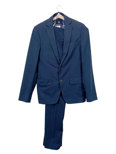 McNeal Herren Anzug Gr. 94 Blau Business Wolle 2-Teiler Sakko Hose