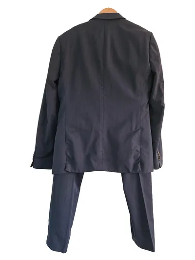 McNeal Herren Anzug Gr. 94 Blau Business Wolle 2-Teiler Sakko Hose