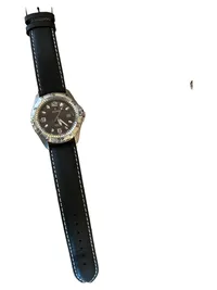 Festina Herrenuhr 16170 Sportuhr Edelstahl Schwarz Lederband 100m 2