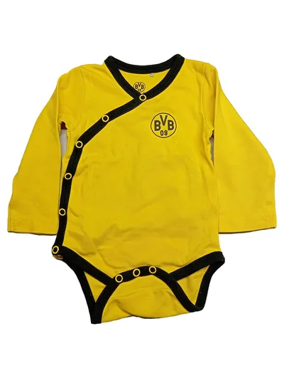 Borussia Dortmund BVB Baby Body Langarm Baumwolle Gelb Gr. 62