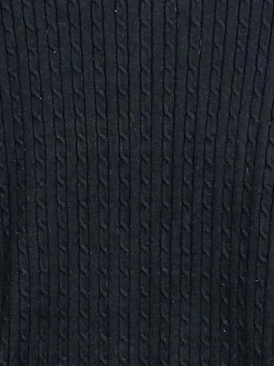 Coofandy Herren Pullover Rollkragen Zopfstrickmuster Schwarz L