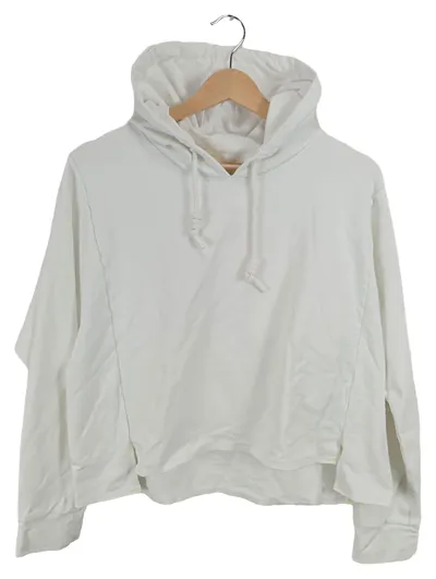 Bomboogie Damen Kapuzenpullover Hoodie Weiß Gr. M Basic Baumwolle