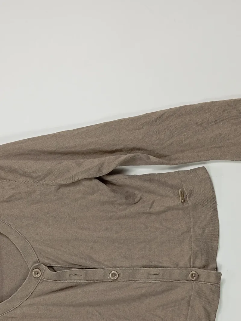Marc O'Polo Damen Strickjacke Cardigan Gr. S Beige Baumwolle Knopfleiste 3
