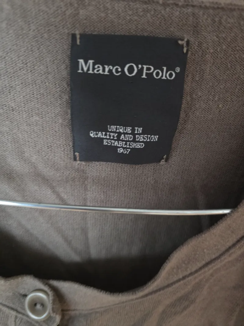 Marc O'Polo Damen Strickjacke Cardigan Gr. S Beige Baumwolle Knopfleiste 6