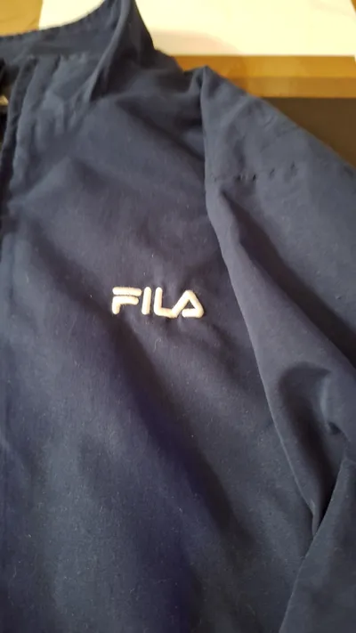 FILA Trainingsjacke Herren Gr. 50/L Blau Rot Retro Sportjacke