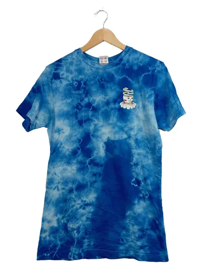 RIPNDIP Herren T-Shirt Gr. M Baumwolle Blau Streetwear Katze Logo