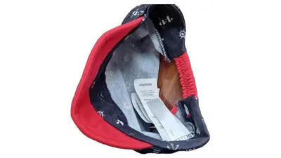 Maximo Kinder Mütze Kopftuch maritim Gr. 45-47 Blau Rot Baumwolle