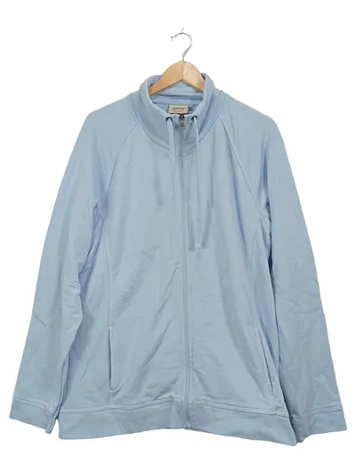 HAKRO Sweatjacke Damen 3XL Hellblau Baumwolle Reißverschluss Essentials