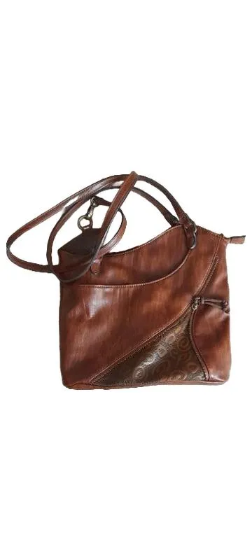 Rieker Damen Umhängetasche Braun Mittel Alltag Casual Reißverschluss
