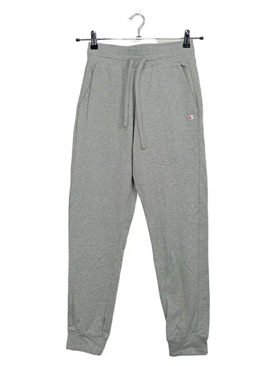 Champion Damen Jogginghose Grau Gr. S Baumwolle Athleisure Logo Meliert