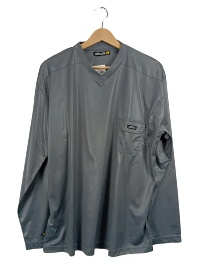 SMOG Langarmshirt Herren Arbeit Polyester Grau Gr. L 52