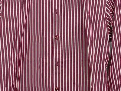 Mey & Edlich Business Hemd Herren Rot Gestreift Langarm Gr. 50 M Baumwolle