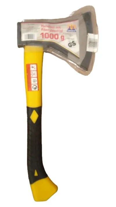 Top Craft Handbeil Fiberglasstiel 1000g Axt Beil Garten Holz Spalten
