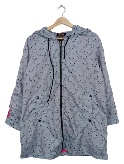 Miss Goodlife Regenjacke Damen S 36 Grau Tiermotiv Kapuze Polyester