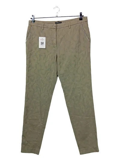MASON'S Damen Hose Gr. 48 Oliv Camouflage Nieten Chino Stoffhose