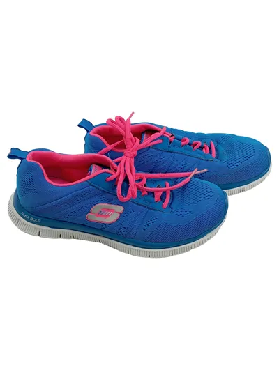 Skechers Flex Appeal Damen Sportschuhe Laufschuhe Blau Pink Gr. 38