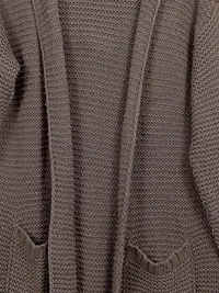 ever.me Damen Strickjacke Cardigan Kapuze Lang Braun Gr. M 4