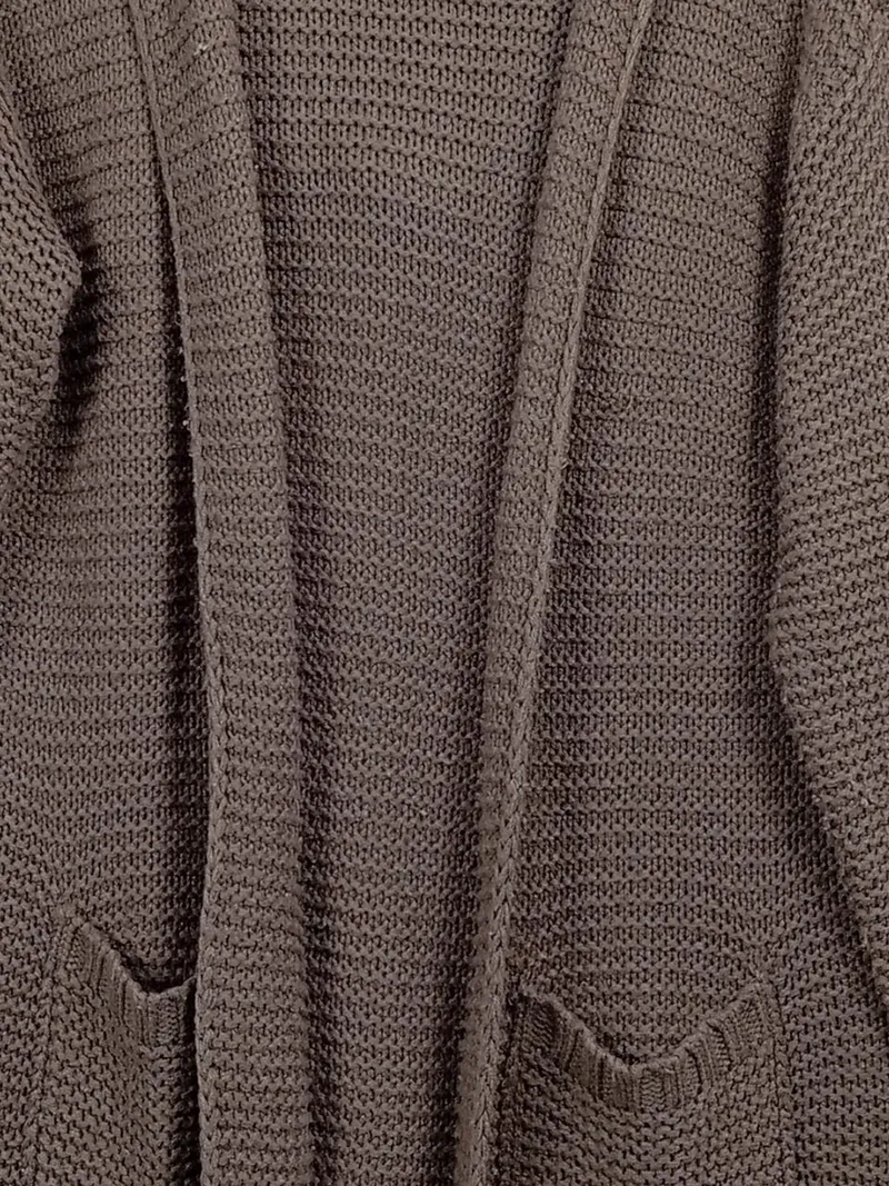 ever.me Damen Strickjacke Cardigan Kapuze Lang Braun Gr. M 4