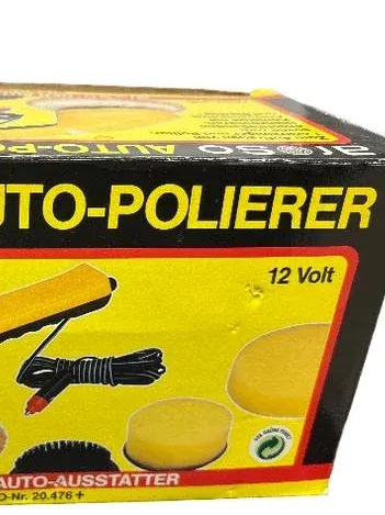 AROSO Auto-Polierer 12V Poliermaschine mit Zubehör Gelb NEU