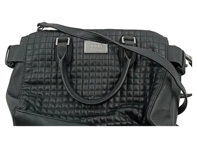 JOOP! Jeans Damen Henkeltasche Leder Gesteppt Schwarz Mittel Alltag