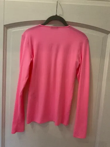 Marc Cain Damen Langarmshirt Elegant Pink Stretch Gr. 36 S Alltag