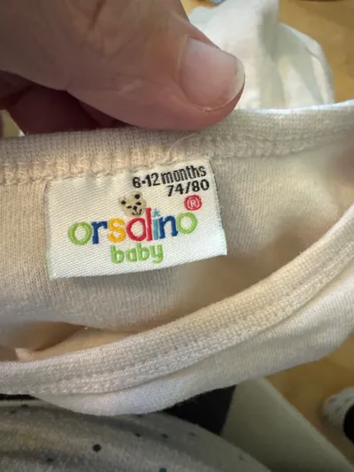 ORSOLINO Baby Body Langarm Elefant Mein kleiner Schatz Gr. 74/80 Beige