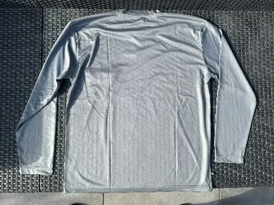 SMOG Langarmshirt Herren Polyester Grau M Arbeits Shirt Praktisch Logo